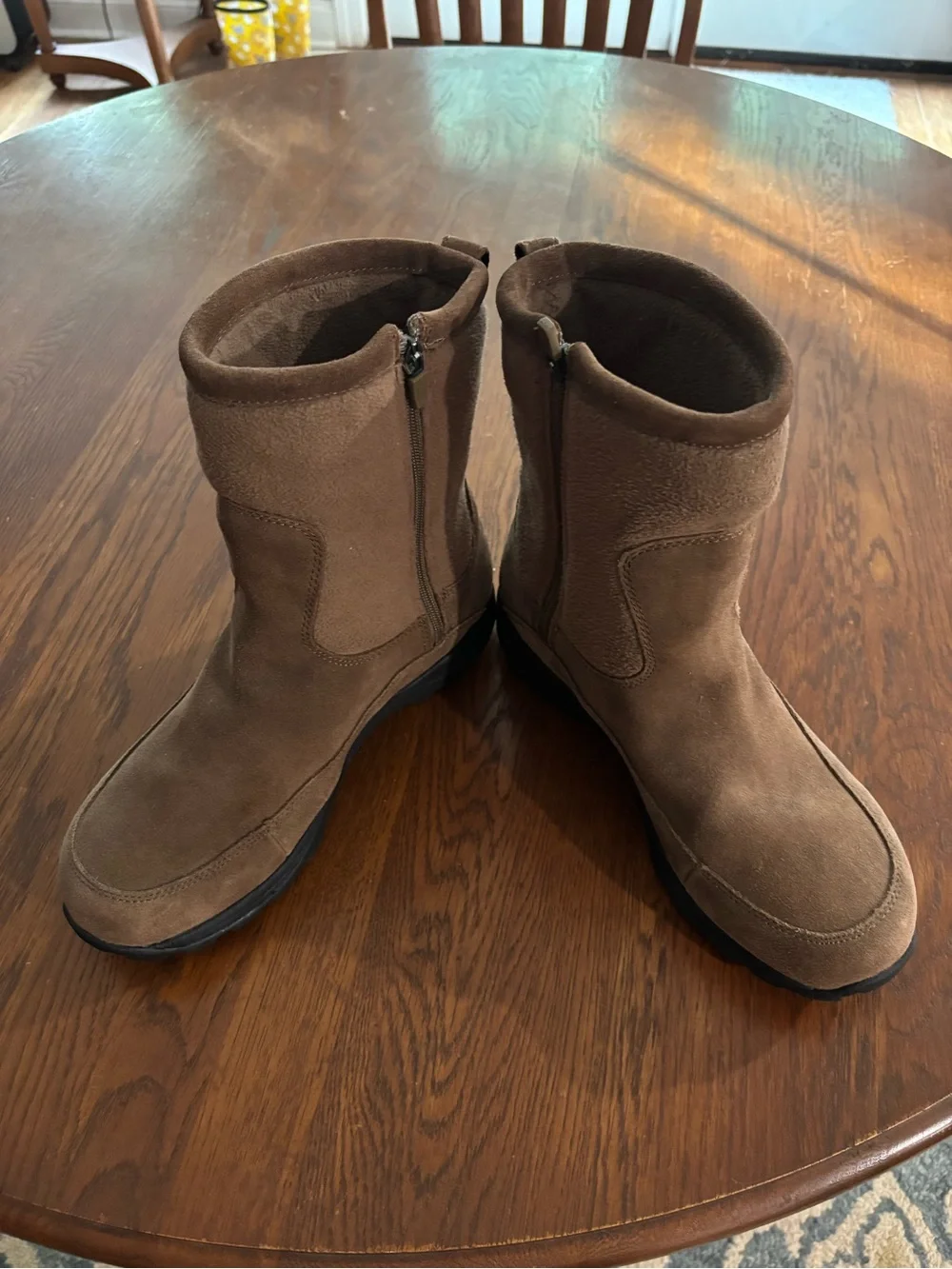 L.L. Bean Tan Suede Zip-Up Men's Boots